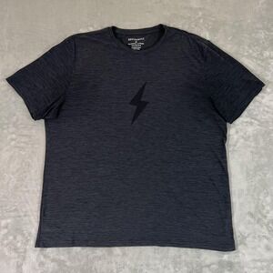 Bruce Bolt Shirt Mens XL Gray Lightning Bolt Athletic Performance Tee Training